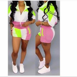 2 piece shorts & jacket set